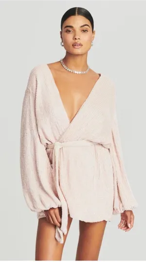 Retrofete Gabrielle Sequin Robe White Mini Dress thumbnail 1