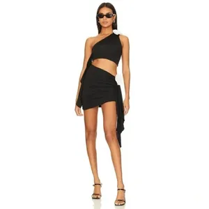 Lovers and Friends Cordelia Rosette One Shoulder Top Black & White Size XS $128 thumbnail 8