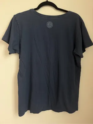 Life Is Good Women's Quarantini V-Neck Tee - Blue with Green Accent thumbnail 2