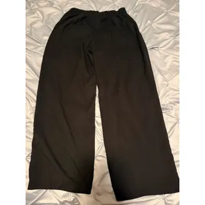 Hollister Women’s Black Wide Leg Pants High Rise Solid Elastic Waist Size L thumbnail 3