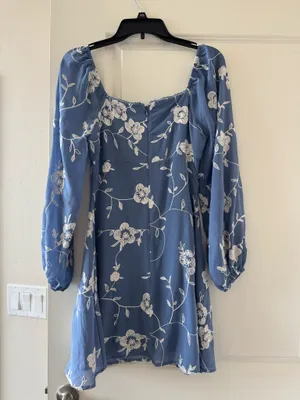 Altar'd State Dress Blue Floral thumbnail 2