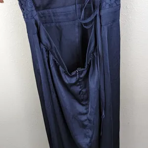 Showpo Navy Inspired Tribe Plunge Neckline Maxi Lace Open Leg‎ Dress Size US 6 thumbnail 9