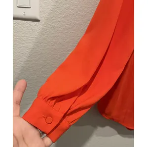 J.Crew Long Sleeve Tie Red Blouse thumbnail 6
