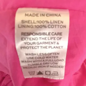 Hill House L Pink Fuchsia Ruffle Tiered Luxury Designer 100% Linen Mini Skirt thumbnail 4