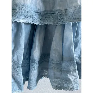 LoveShackFancy Pacific Indigo Hand Dye Ruffle Mini Skirt Blue S thumbnail 10