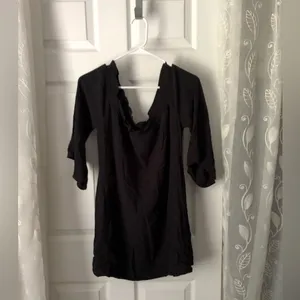 ABERCROMBIE & FITCH Off the Shoulder tunic mini dress Womens Size M bell sleeves thumbnail 4