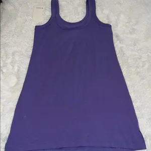Lululemon Classic-Fit Cotton-Blend Scoop Dress size 4 Charged Indigo thumbnail 5