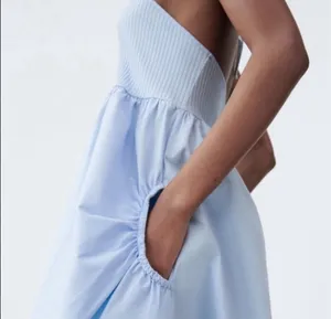 Zara Blue Halter Baby Doll Dress thumbnail 2