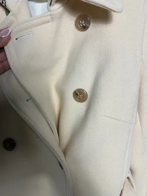 JCrew Cream Belted Peacoat thumbnail 5