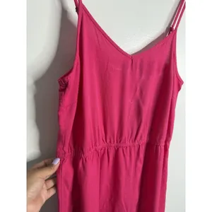 Vero Moda My Milo Linen Blend Singlet Short Casual Sundress Dress‎ Pink Large thumbnail 5