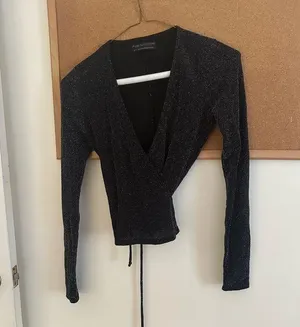 Urban Outfitters Sparkly Wrap Top thumbnail 4