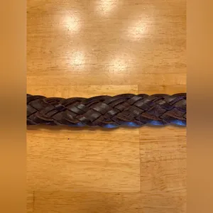 Women's Braided Leather Belt - Brown Unisex 38 inch full boho coastal cowgirl thumbnail 7