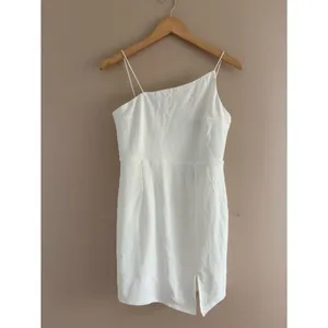Lulus Party for Two Ivory Asymmetrical Bodycon Mini Dress Size Large Bridal Sexy thumbnail 4
