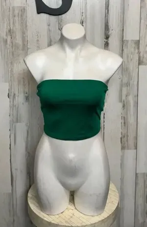 Green tube top size small thumbnail 1