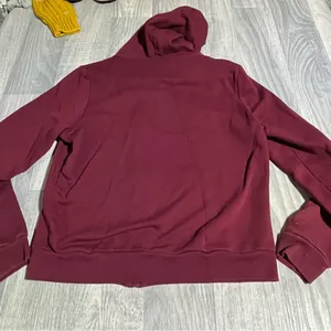Victoria’s Secret PINK Burgundy Maroon Zip-Up Hoodie; Large Women’s thumbnail 9