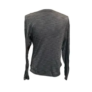 Lululemon On the Run Long Sleeve Top Heathered Grey/Black Women's‎ Size 6 thumbnail 2