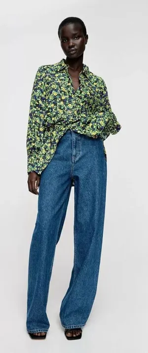 NWT Zara Women’s Full Floral Printed Button Shirt Size XS thumbnail 1