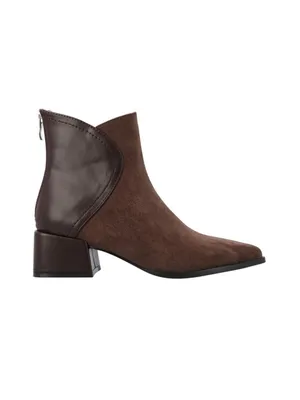 NWT Journee Collection Womens Comfort Foam Consuello Booties Faux Suede Brown 8W thumbnail 2