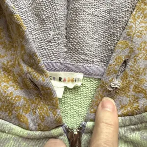 Roller Rabbit Jacket XS Hooded Floral Green Purple Fairy Kidcore Twee Soft Girl thumbnail 5