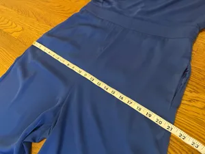 DO+BE Royal Blue Draped Jumpsuit size L thumbnail 8