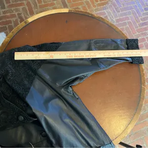 Vintage‎ Pelle Genuine Leather Embossed Jacket oversized size large western vtg thumbnail 5