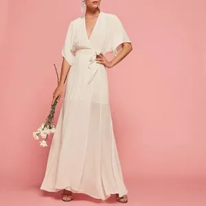 Reformation‎ Winslow Wrap Dress, Adjustable, White/Ivory, Size Small NWT thumbnail 7