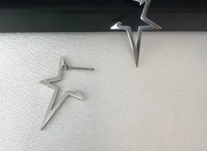 Pentagram Star Stud Earrings for Men Women Streetwear Punk Hip Hop Unisex Style thumbnail 3