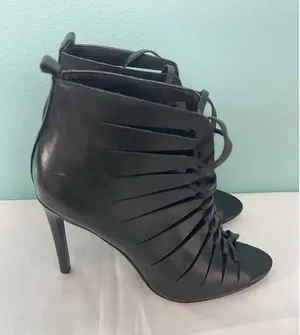 RARE ZARA HIGH HEEL Sandal STYLE HEELED BOOTS EU‎ 37size 6.5 Black thumbnail 1