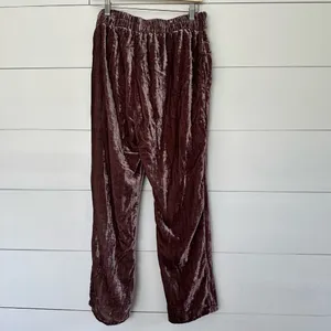 Tina Jo Anthropologie Women’s Medium Crushed Velvet Pull On Pants Stretchy thumbnail 3