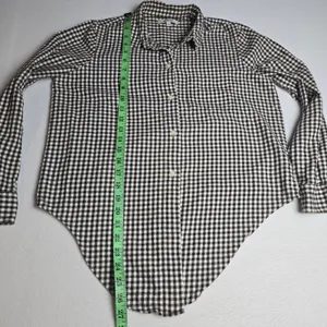 Madewell Brown Gingham Check Button Down Tie Front‎ Cotton Shirt AE769 Womens M thumbnail 12