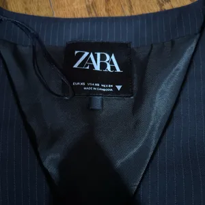 ZARA navy blue waist coat top thumbnail 2