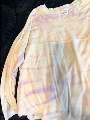 PINK Victoria's Secret Pastel Tie-Dye Crewneck Sweater thumbnail 2