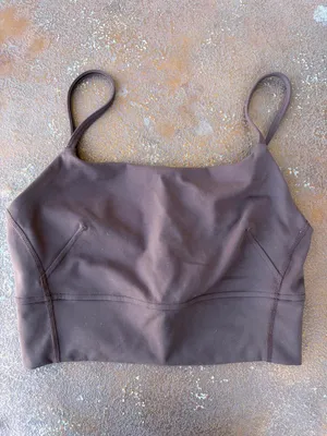 Lululemon Wunder Train brown Strappy Tank Top Size 6 #activewear #yoga thumbnail 2