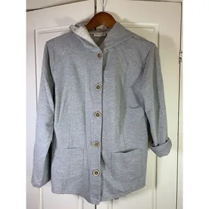 Susan Graver Hoodie Sweatshirt Jacket Womens Small Cozy Pockets‎ Basic Cabincore thumbnail 3