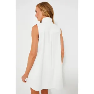 NWT Tuckernuck Charlie in White Sleeveless Cotton Blend Shirt Dress XL thumbnail 4