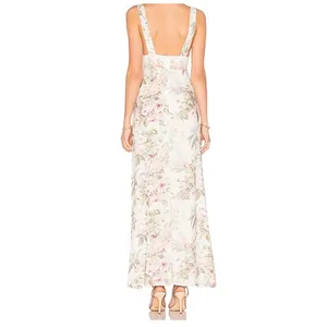 Majorelle Floral Romantic Maxi Dress Bridal Fairy Sz Medium Cream Pink Green thumbnail 2