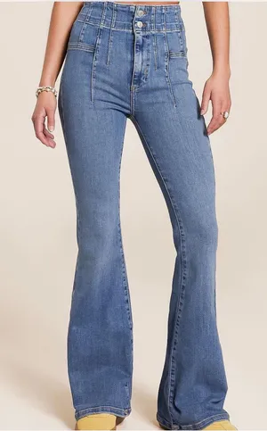Free People Flare Jeans Jayde Bellbottoms Boho 70s Size 28 thumbnail 1