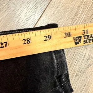 American Eagle AEO Jeans Black Distressed Skinny‎ High Rise Long Size 2 thumbnail 12