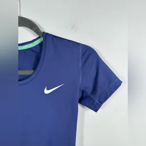 Nike Dri-FIT Short Sleeve Athletic Top Blue Running Workout Shirt Women’s Size S thumbnail 5