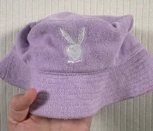 Playboy Bunny Pink Terry Cloth Bucket Hat thumbnail 1