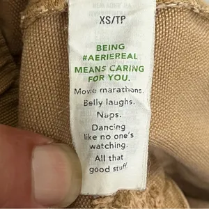 Aerie Women's‎ Cargo Jogger Pants Size XS Tan Beige Casual Drawstring Oversized thumbnail 9