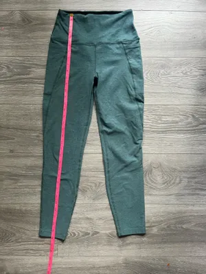 Beyond Yoga Green Active Gym Workout Exercise Pilates Space Dye Leggings Size M thumbnail 7