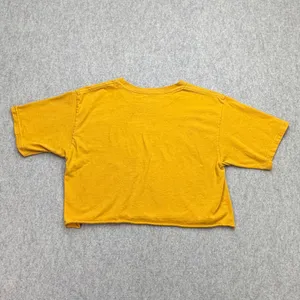 Polaroid Graphic T-Shirt Womens Small Yellow Streetwear Retro Cropped Y2K Indie thumbnail 2