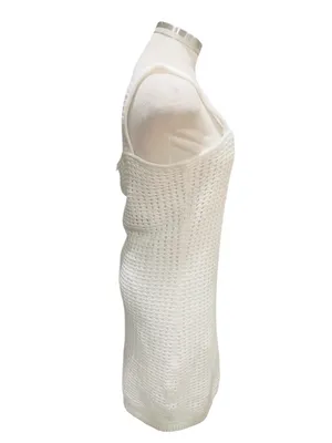 Gap Crochet Mini Dress. Off White Size Medium NWT thumbnail 4