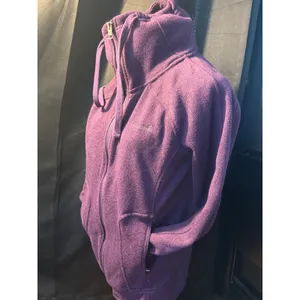 Avalanche Womens Purple Full Zip Fleece Jacket Funnel Neck Sweater Knit Size M thumbnail 2