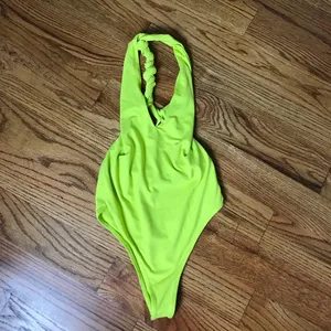 Zara Lime Green Bodysuit NWT thumbnail 4