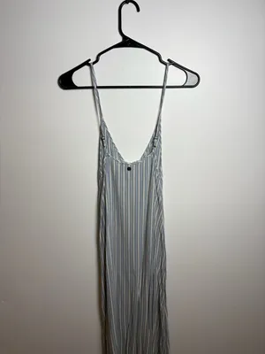 Billabong Women's Button-Down Striped Sleeveless Midi Dress thumbnail 4