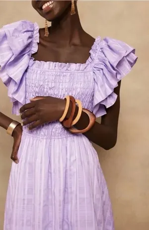 Banana Republic Purple Midi Dress thumbnail 1