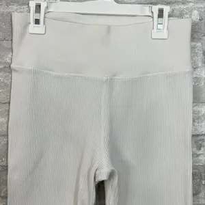 Aerie White Ribbed 7/8 Leggings High Rise thumbnail 2