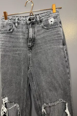 PacSun 90s Boyfriend Jeans Womens 27 Charcoal Gray High Rise Distressed Denim thumbnail 1
